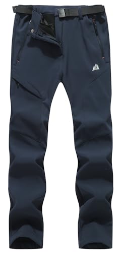 MOERDENG Women's Fleece Lined Snow Ski Pants Waterproof Softshell